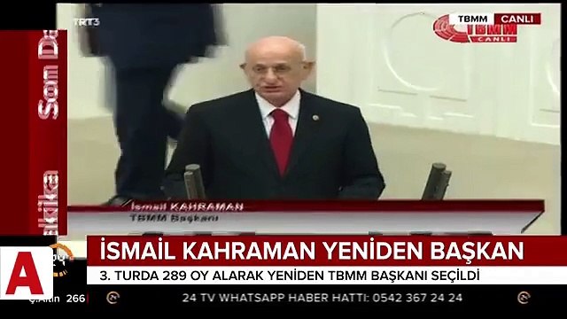 Meclis Başkanlık seçimi sonuçlandı!; İsmail Kahraman yeniden başkan seçildi