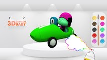 Learn Colors with My Talking Pocoyo Cars Painting - Learning Colours for Kids Children Babies   P.1