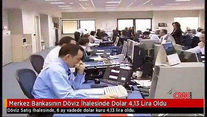 Merkez Bankasının Döviz İhalesinde Dolar 4,13 Lira Oldu