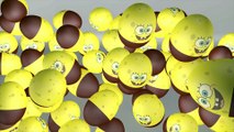 Learn Colors with Surprise Eggs Prank 3D for Kids Toddlers Color Balls Smiley Face Spongebob