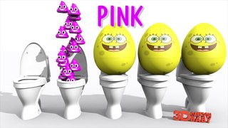 Learn Colors with Toilet Surprise Eggs Prank 3D for Kids Toddlers, Colors for Kids Children to Learn