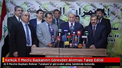 Kerkük İl Meclis Başkanının Görevden Alınması Talep Edildi
