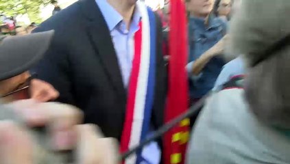 Jean-Luc Mélenchon rencontre Pierre Dharréville à Marseille