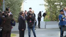 السيسي يستهل زيارته لنيقوسيا بلقاء الرئيس القبرصي