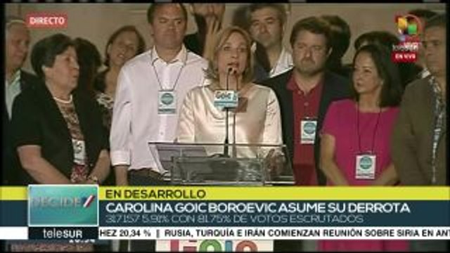Carolina Goic reconoce que tuvo mal resultado en comicios chilenos