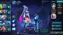 Mobile Legends - New Skin BLUE SPECTRE Layla Gameplay and Build [MVP]