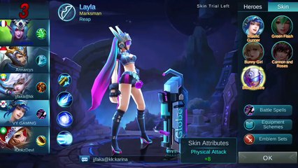 Mobile Legends - New Skin BLUE SPECTRE Layla Gameplay and Build [MVP]
