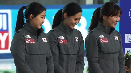 여자 대표팀, 월드컵 팀스프린트 역대 첫 금메달 / YTN