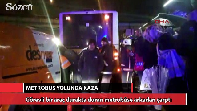 Metrobüs yolunda kaza