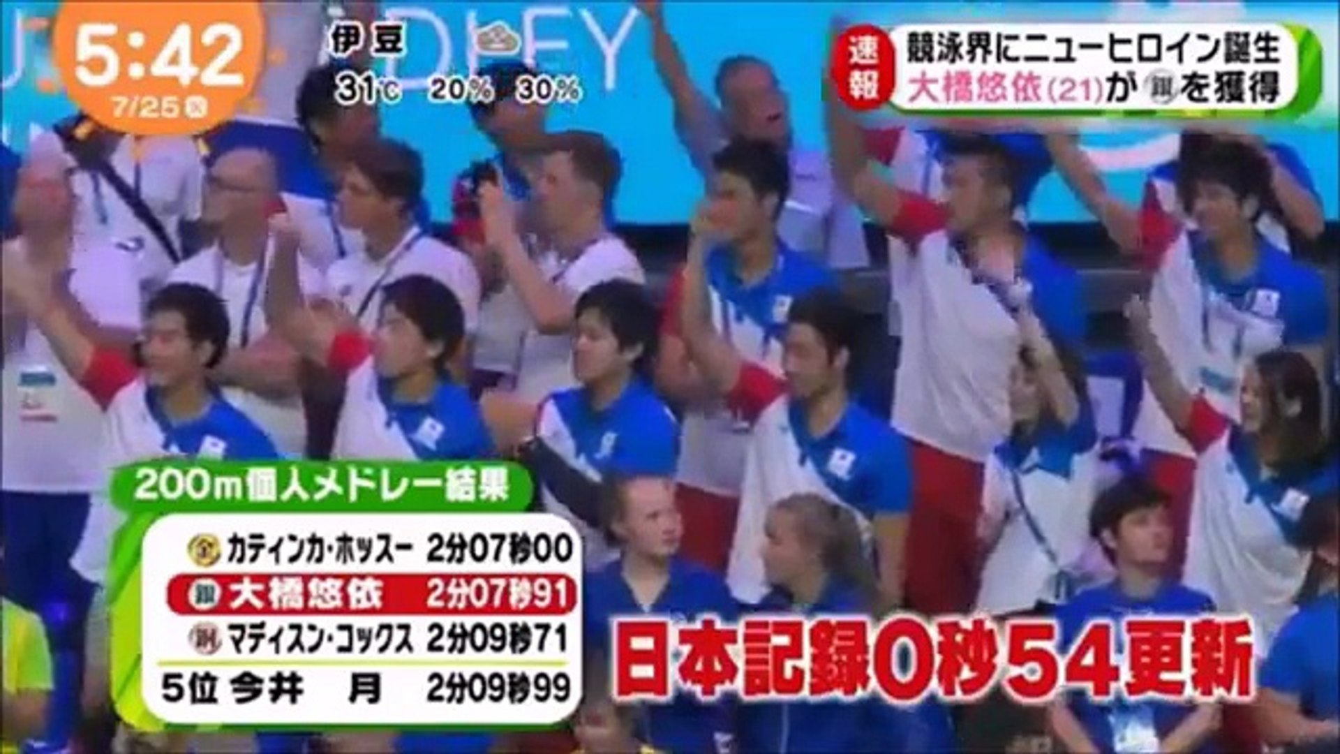 涙の銀メダル 大橋悠依の素晴らしい泳ぎ 水泳 世界選手権女子２００メートル個人メドレー決勝 Video Dailymotion
