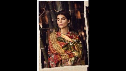 Embroidered Latest Baroque Fuchsia Chiffon Dresses Collection 2017 and 2018 Ivanasdesire