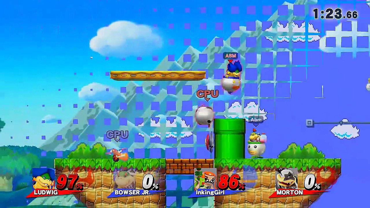 ABM: Bowser Jr & Inkling Girl Vs Ludwig & Morton!! SUPER SMASH BROS!! HD