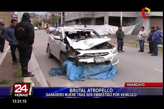 Huancayo: ganadero muere tras ser embestido por vehículo