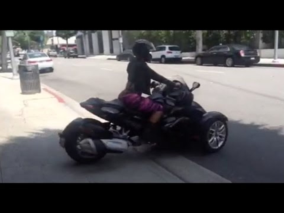 Amber Rose cruising around Beverley Hills