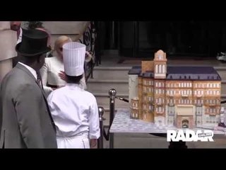 Lady Gaga presented with cake at hotel
