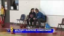 Military Father Returns Home From Deployment to Surprise Young Daughters