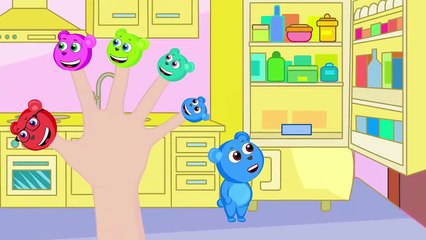 Mega Gummy Bear Share A Candy Finger Family Nursery Rhymes for kids Toys Fun