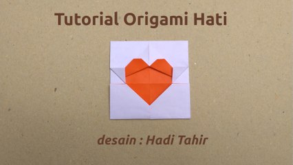 Tutorial Origami Hati Sederhana/ Easy Origami Heart