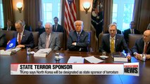 Trump designates North Korea as state sponsor of terrorism