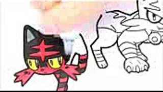 Pokemon Coloring Pages Alola Litten and Torracat I Kids learn how to colour and be creative