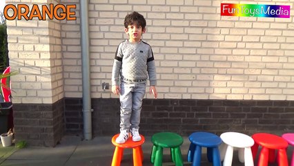Play Outside and Learn Colors with Stools for Children and Toddlers Outdoor Family Fun Activity-FNHfYyjzdNA