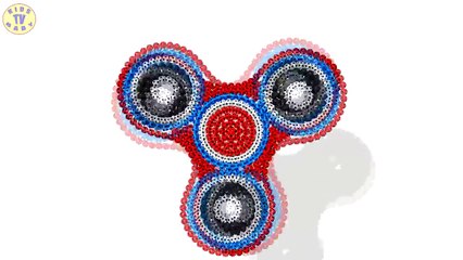 Learning Colors With 3D Fidget Spinner For Kids Children Babies