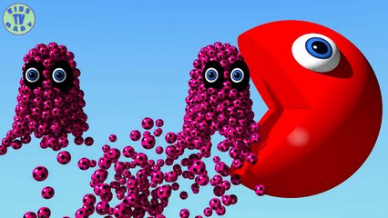 ⚽Learn Colors With 3D Halloween Soccer Ball and Pacman For Kids, Toddlers, Children, Babies