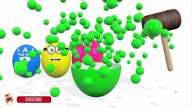 Colors for Children to Learn With Surprise Eggs Wooden Hammer - The Finger Family Song