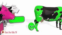 Learn Colors With Surprise Eggs Ice Cream Cows Colors for Children- Colours for Kids