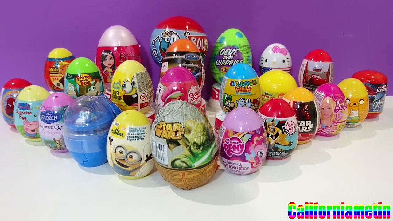 Easter Edition Surprise Eggs Spider-Man Robocar Barbie SpongeBob Super Mario Star Wars Hello Kitty