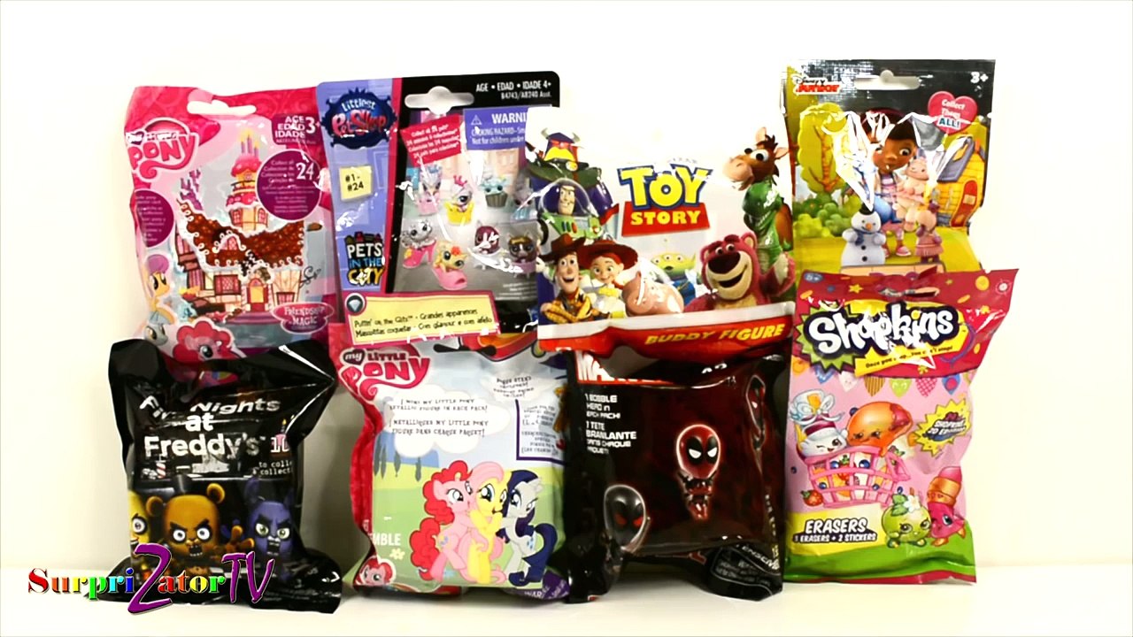 Сюрпризы Пакетики Май Литл Пони 15 Шопкинс Дэдпул Дисней История Игрушек Пет Шоп ФНАФ Доктор Плюшева