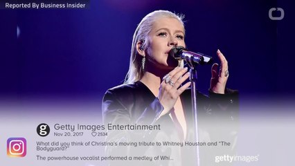 Christina Aguilera Performs Tribute To Whitney Houston At AMAs