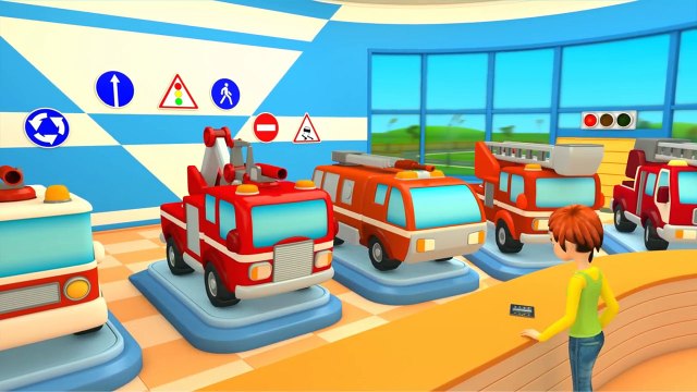 Car School #4 Fire truck cartoon. Car cartoons with fire trucks for kids. Cartoons for toddlers-XvJ2yKEtni4