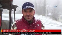 Bolu Dağı'nda Kar Yağışı Etkili Oluyor
