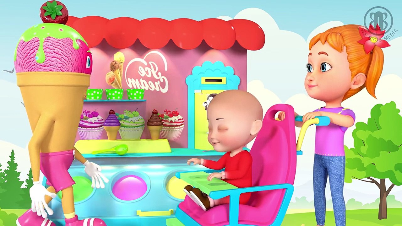 Baby with tantrum Crying for SOFT ICE CREAM - 3D animation for children