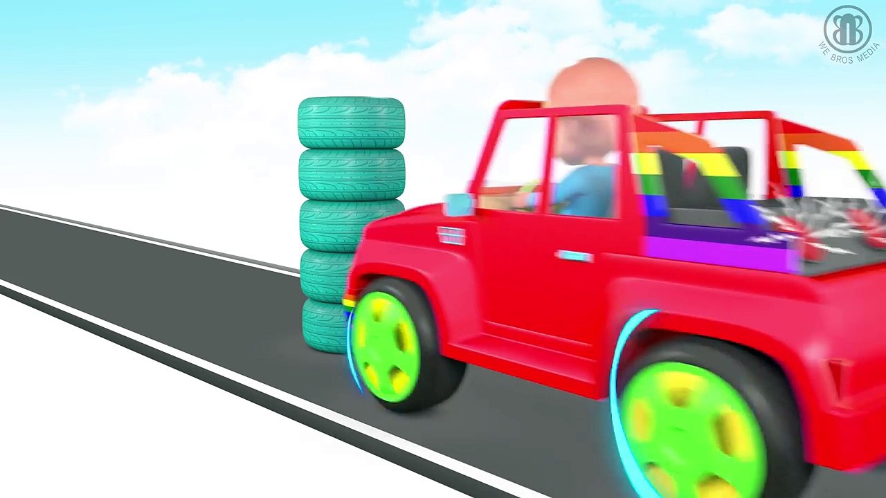 Learn Colors for Children with COLOR TIRE - 3D Baby Cartoon for children