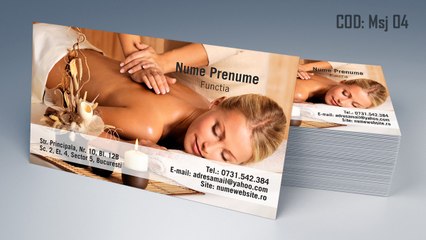 Carti de vizita Salon Masaj, Maseuza, Maseur by CDVi
