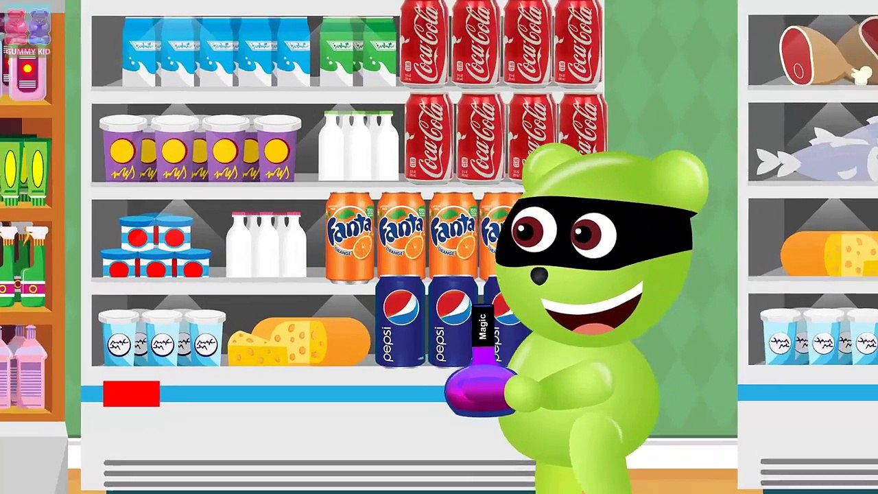 Mega Gummy Bear Wheels! Pepsi Fanta Cola Gummykid - Original Series Finger Family Song
