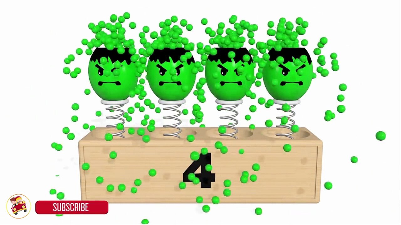 Colors For Children to Learn with Surprise Eggs Spring Toy - Numbers With Wooden Hammer Spring Toy