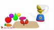 Learn Colors With Blender Fruit Cutting for Children - Colors with Street Vehicles