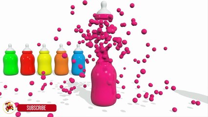 Learn Colors with Milk Bottle for Children and Toddlers - Colorful for Kids