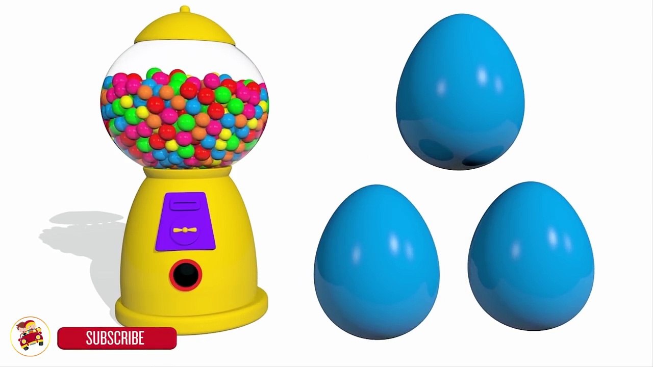 Learn Colors with Surprise Eggs Gumball Machine for Children, Toddlers - Learn Colours For Kids