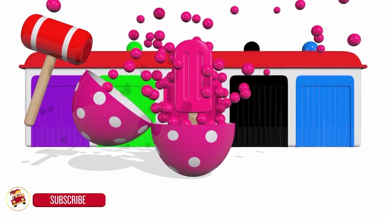 Teach Kids Colors With Surprise Eggs Ice Cream - Learning Video For Kids