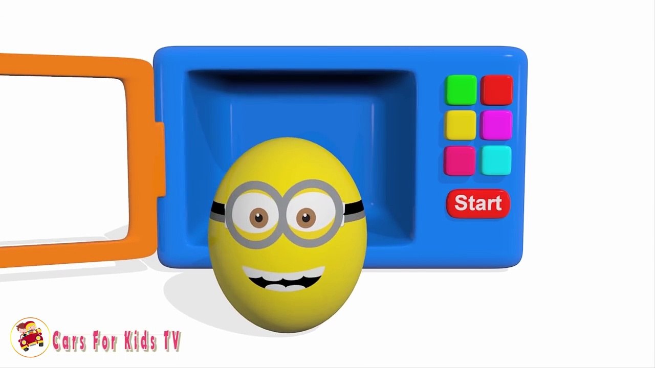 Learn Colors With Surprise Eggs Microwave Oven Blender Toy for Children Learing Videos For Kids