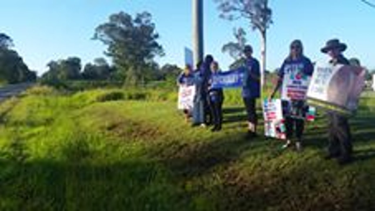 Animal Rights Activists Protest Outside Queensland Abattoir