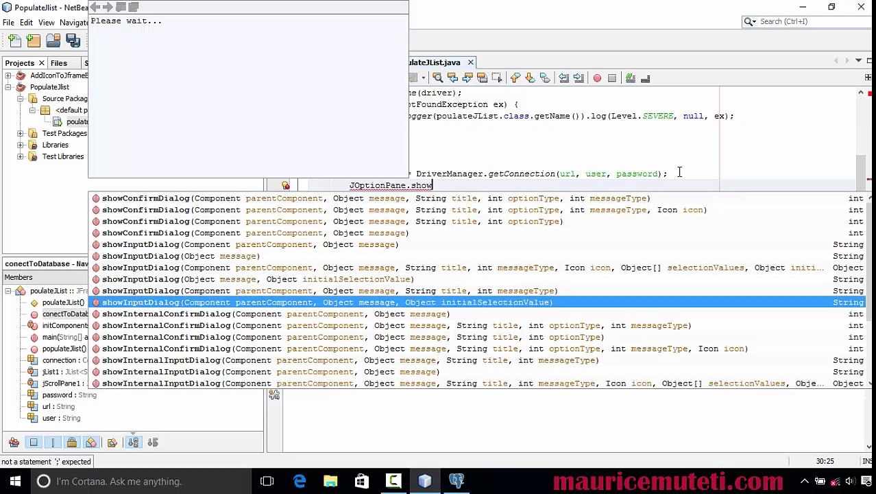 How to populate JFrame Jlist with data from postgres database Using Netbeans IDE And pgAdmin