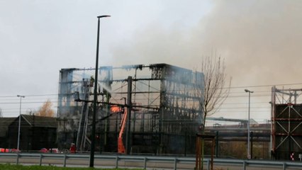 Incendie chez NLMK à La Louvière