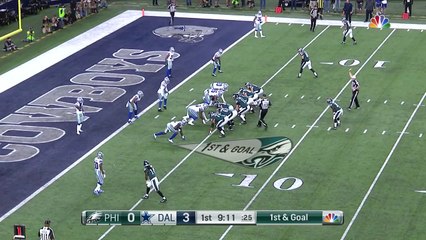 Kenjon Barner cracks the safe after his first TD of 2017