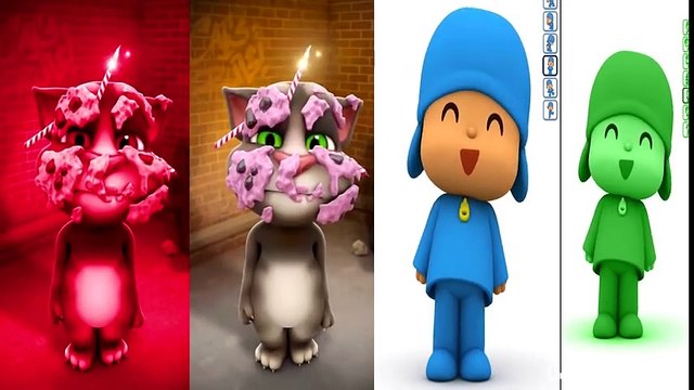 ✿Learn Colors with My Talking TOM Pocoyo Colours for Kids animation education cartoon compilation (6)