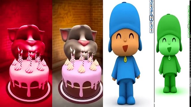 ✿Learn Colors with My Talking TOM Pocoyo Colours for Kids animation education cartoon compilation EP